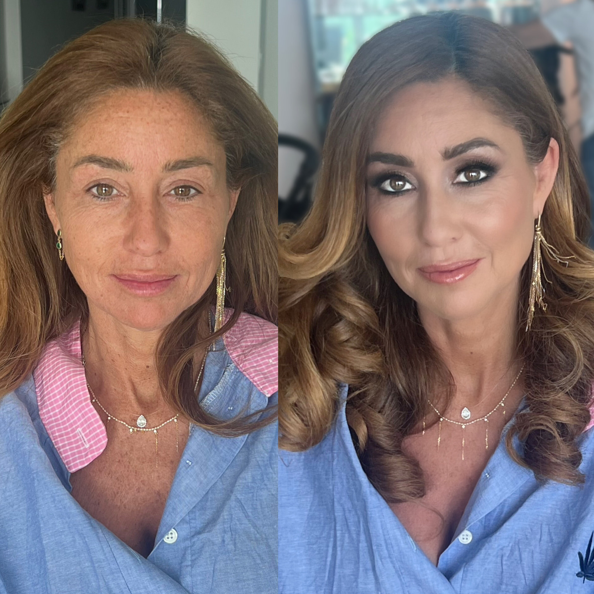 Before and after makeup transformation 1 by Nancy Rand