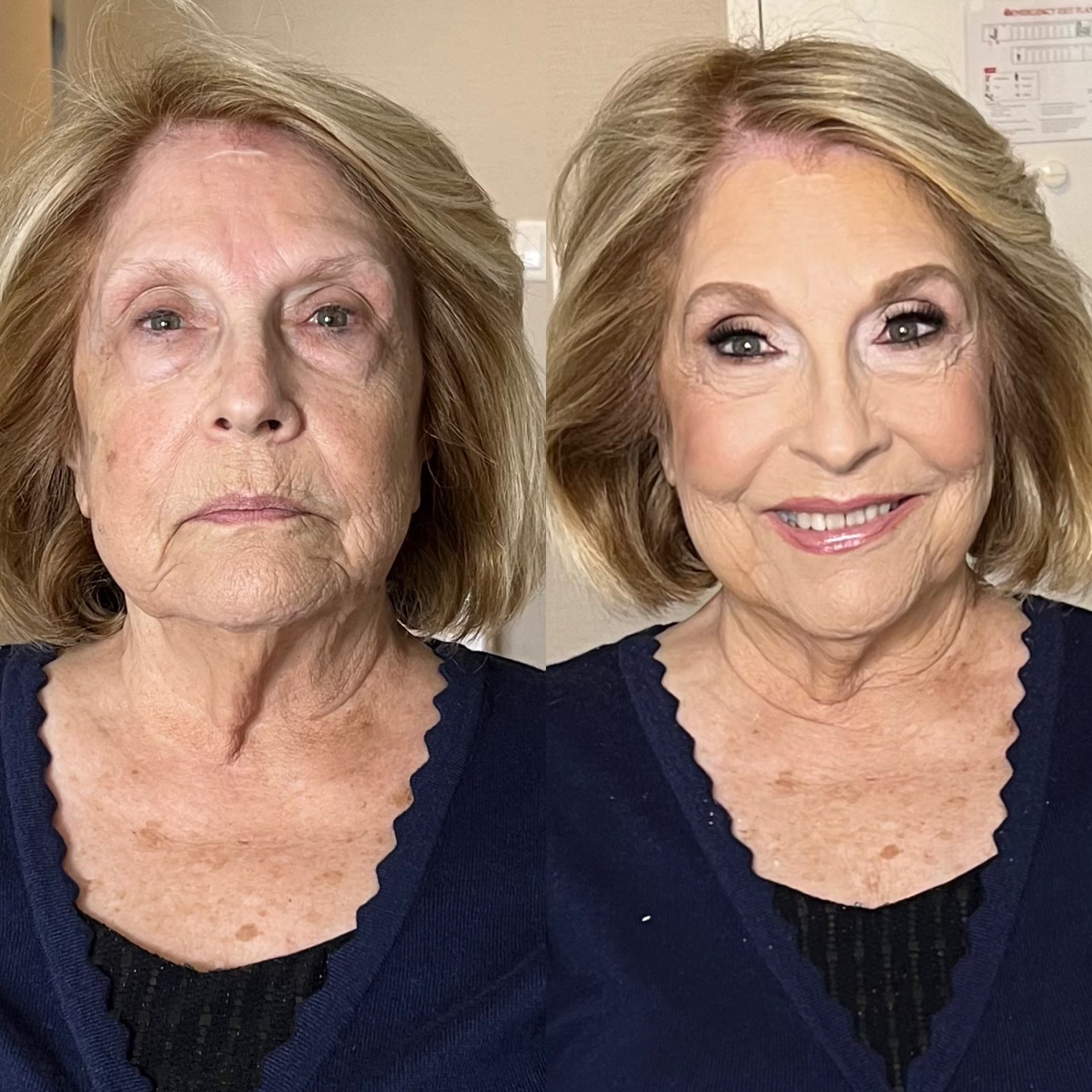 Before and after makeup transformation 18 by Nancy Rand