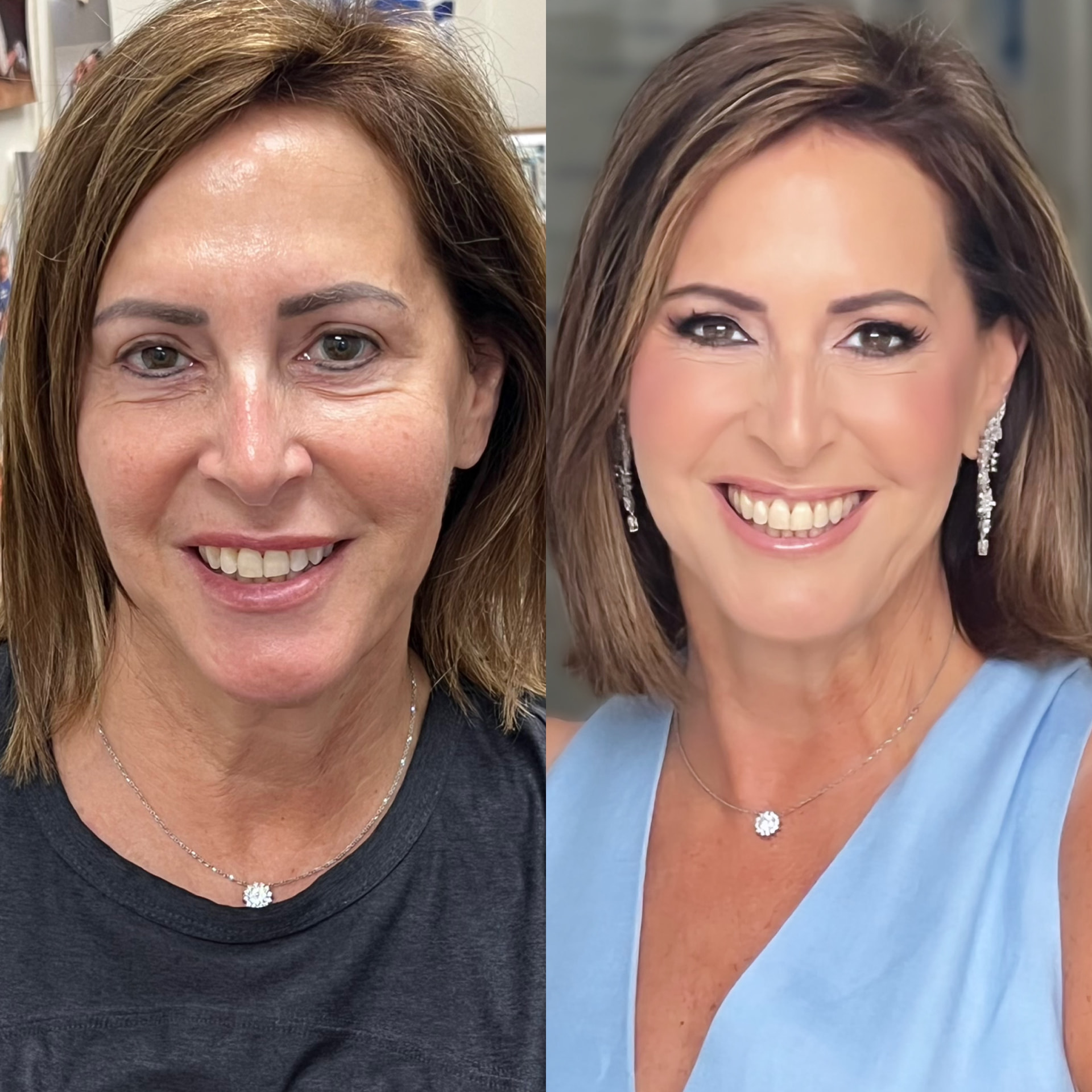 Before and after makeup transformation 16 by Nancy Rand