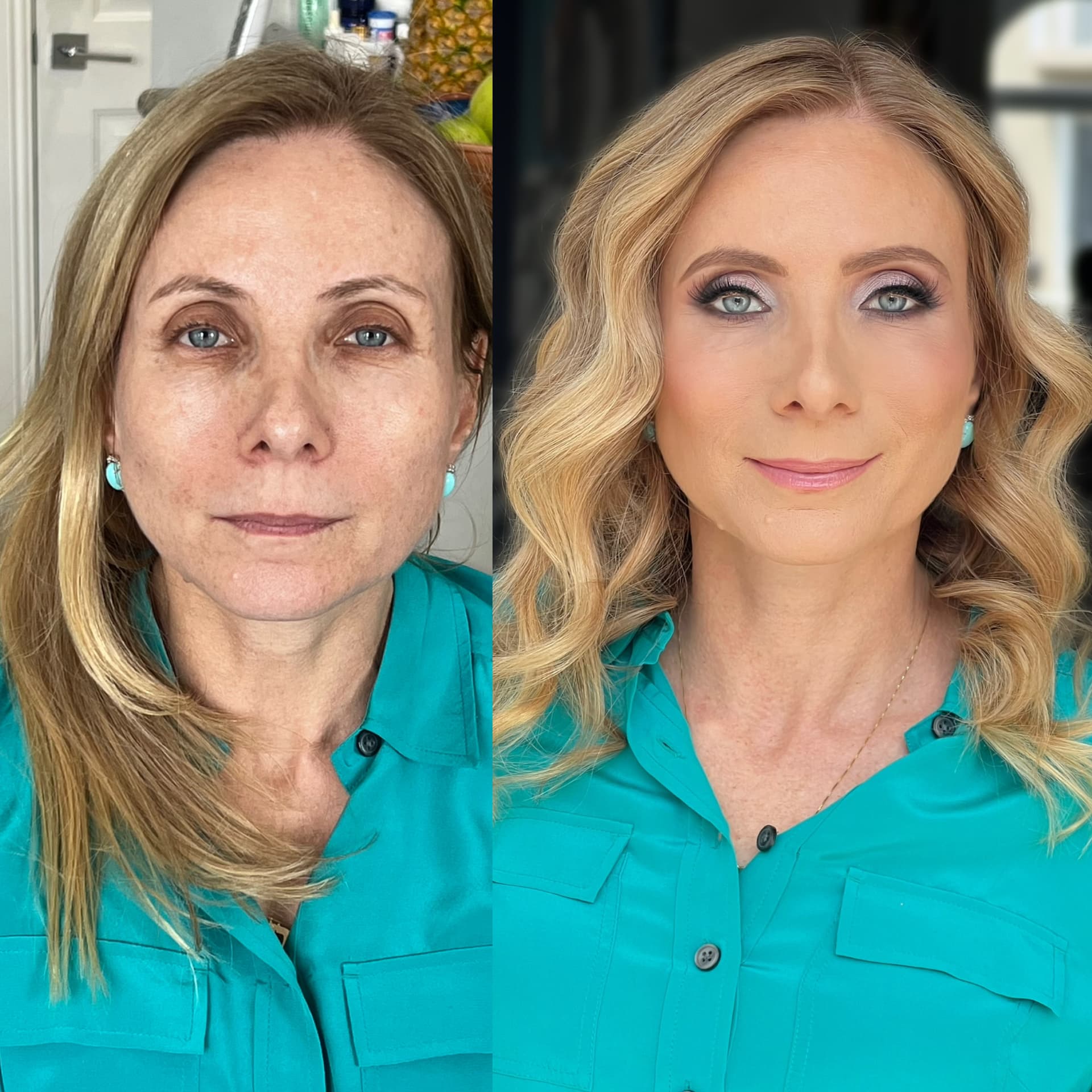 Before and after makeup transformation 14 by Nancy Rand